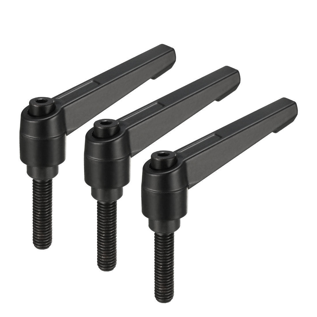 uxcell Uxcell Handles Adjustable Clamping Lever Thread Push Button Ratchet Male Thread Stud 3Pack