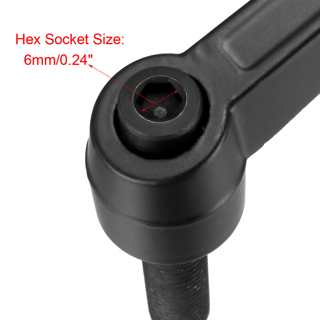 Uxcell Uxcell M10 x 25mm Thread Push Button Ratchet Level Adjustable Handle Male Stud