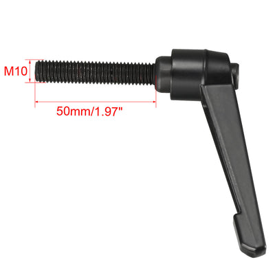 Harfington Uxcell M10 x 25mm Thread Push Button Ratchet Level Adjustable Handle Male Stud