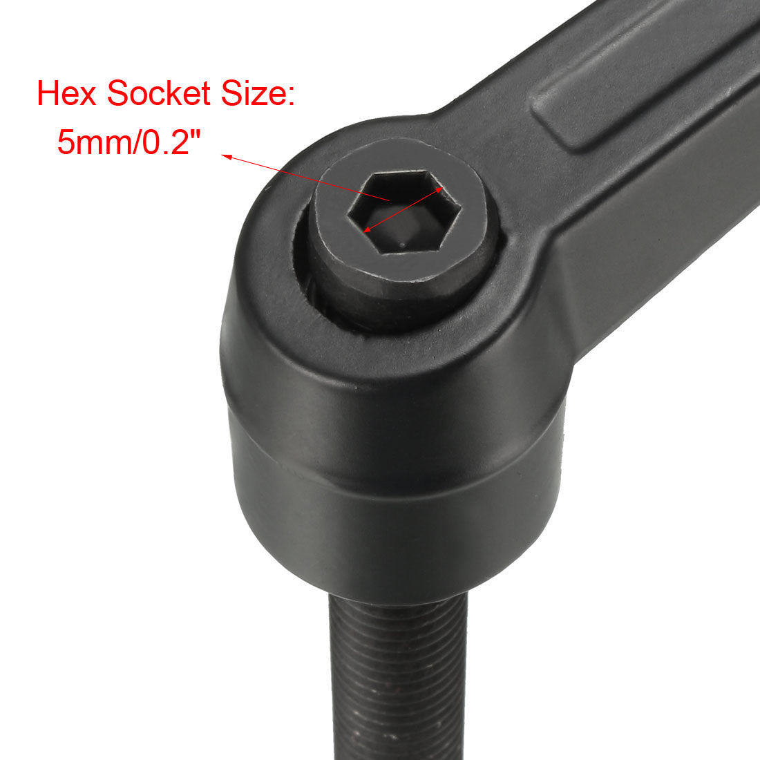 Uxcell Uxcell M10 x 25mm Thread Push Button Ratchet Level Adjustable Handle Male Stud