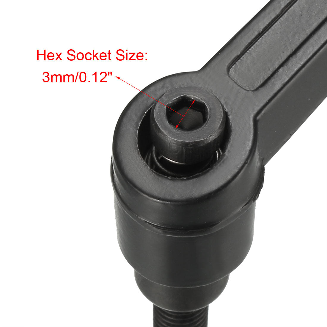 Uxcell Uxcell M10 x 25mm Thread Push Button Ratchet Level Adjustable Handle Male Stud