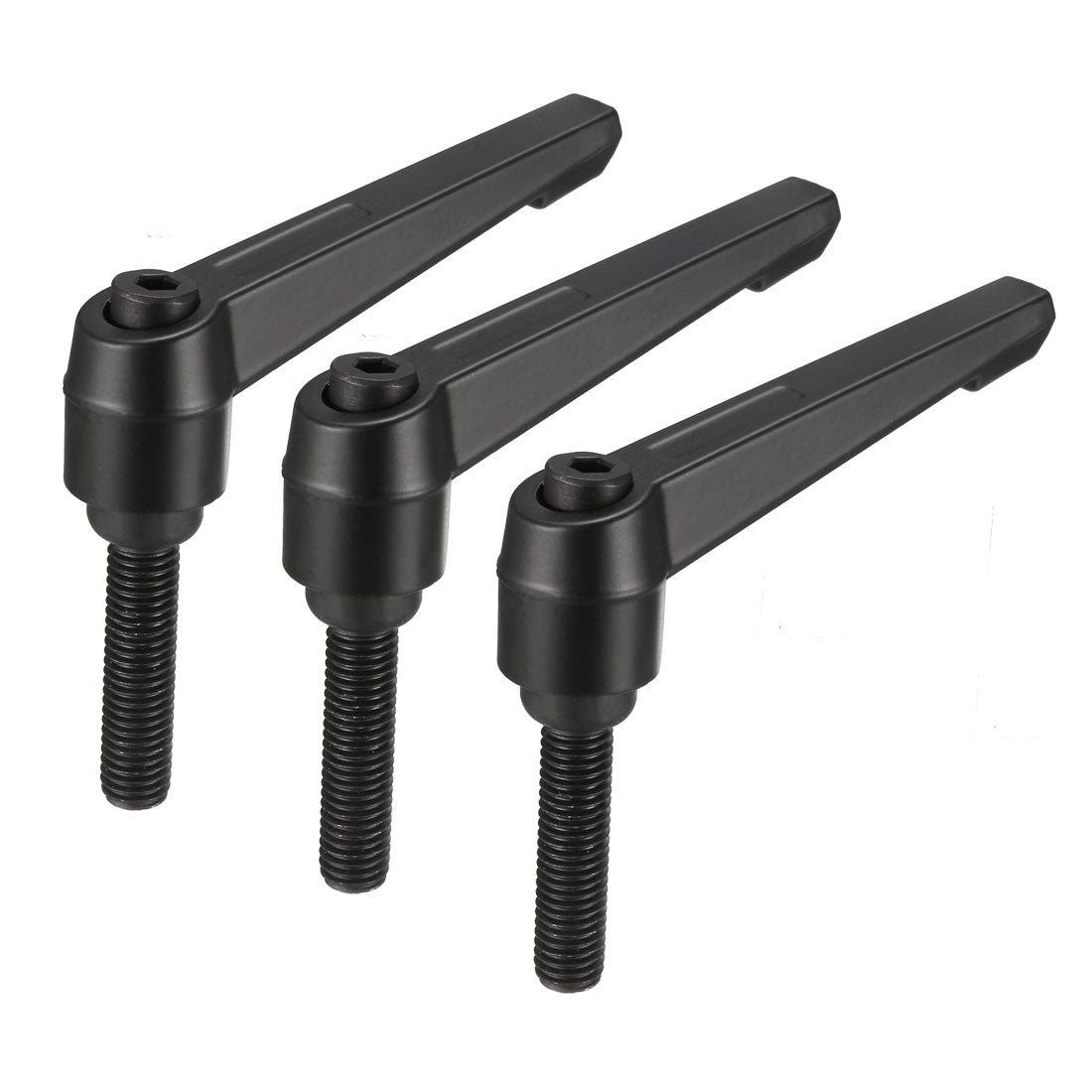 uxcell Uxcell Handles Adjustable Clamping Lever Thread Push Button Ratchet Male Thread Stud 3Pack