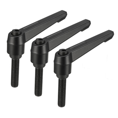 Harfington Uxcell Handles Adjustable Clamping Lever Thread Push Button Ratchet Male Thread Stud 3Pack