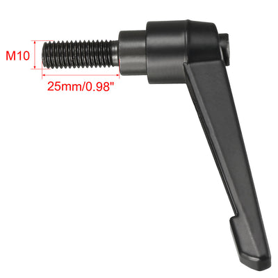 Harfington Uxcell M10 x 25mm Thread Push Button Ratchet Level Adjustable Handle Male Stud