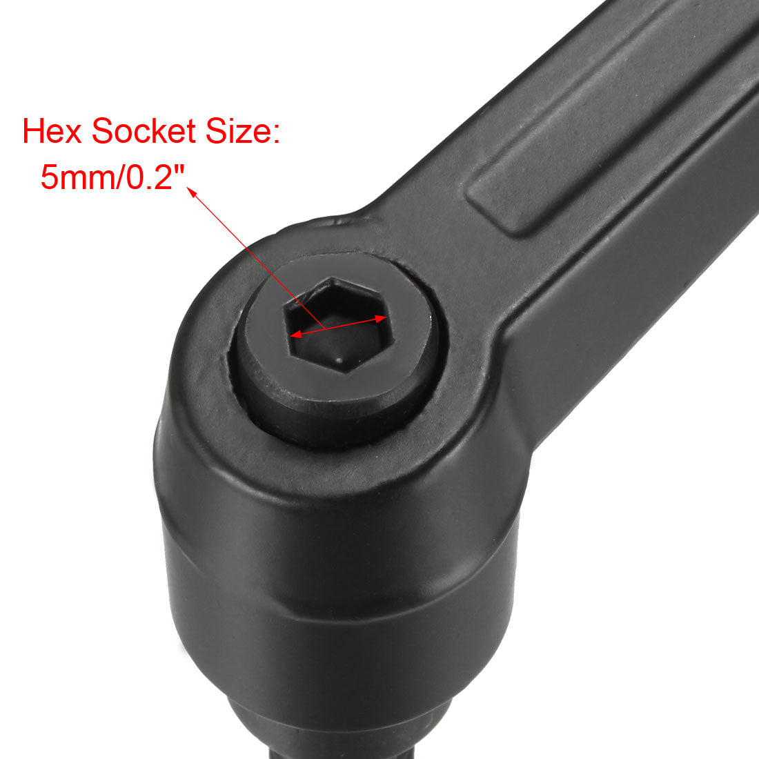 Uxcell Uxcell M10 x 25mm Thread Push Button Ratchet Level Adjustable Handle Male Stud