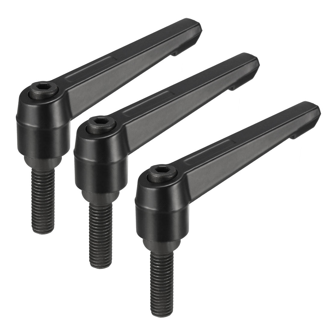 uxcell Uxcell Handles Adjustable Clamping Lever Thread Push Button Ratchet Male Thread Stud 3Pack