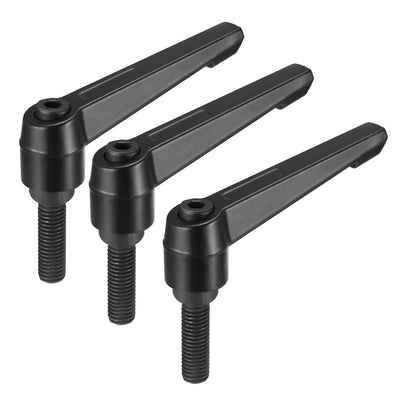 Harfington Uxcell Handles Adjustable Clamping Lever Thread Push Button Ratchet Male Thread Stud 3Pack