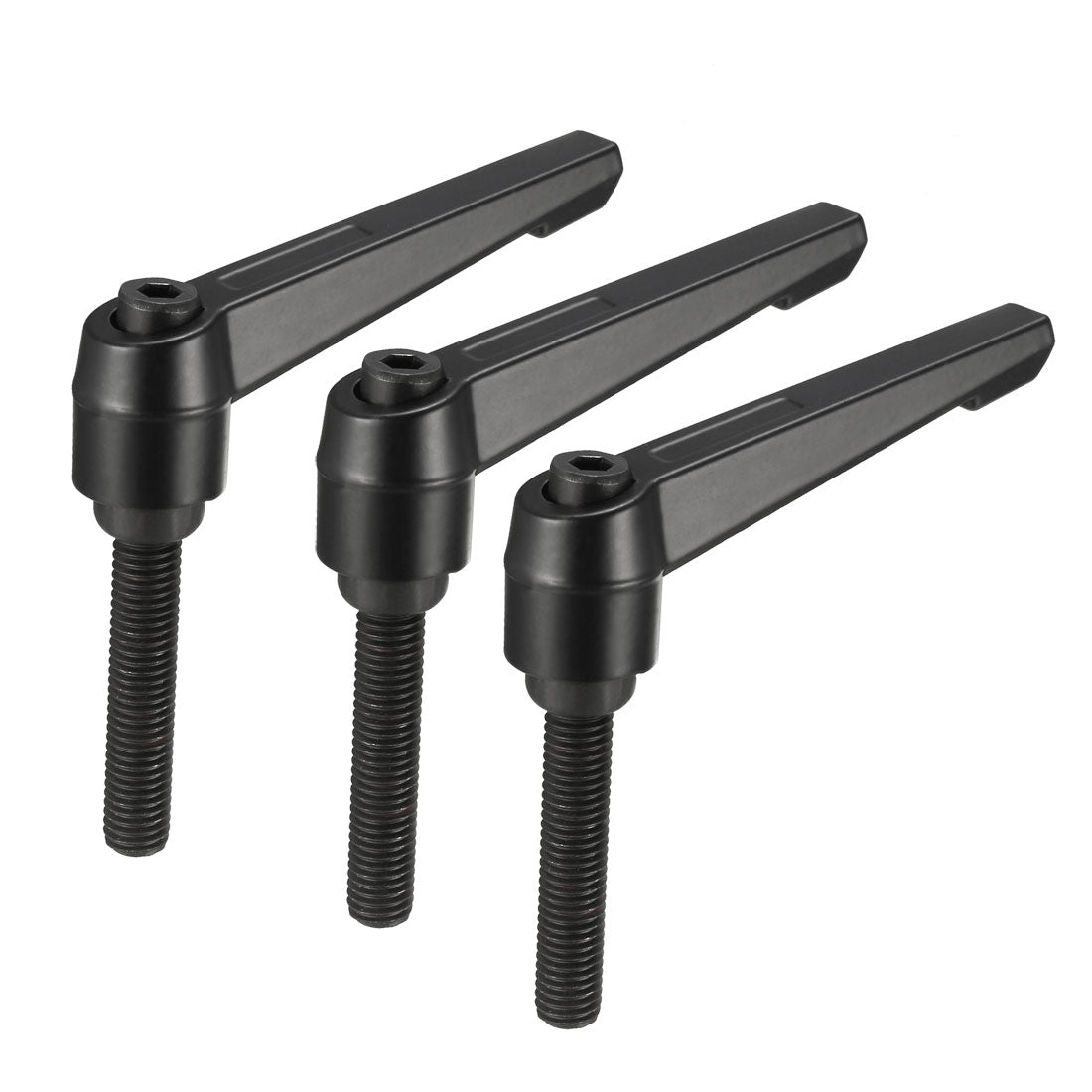 uxcell Uxcell Handles Adjustable Clamping Lever Thread Push Button Ratchet Male Thread Stud 3Pack