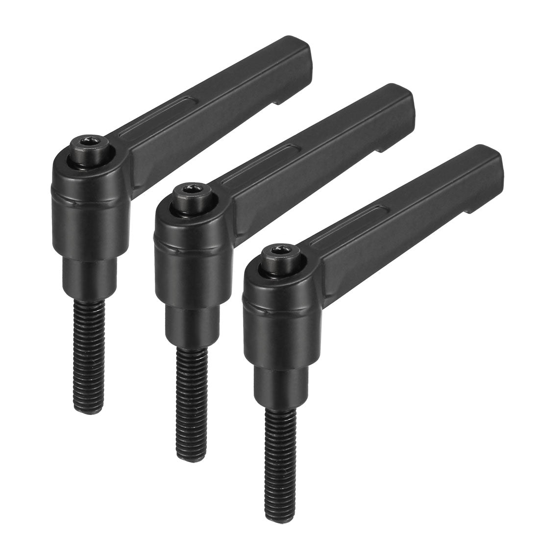 uxcell Uxcell Handles Adjustable Clamping Lever Thread Push Button Ratchet Male Thread Stud 3Pack