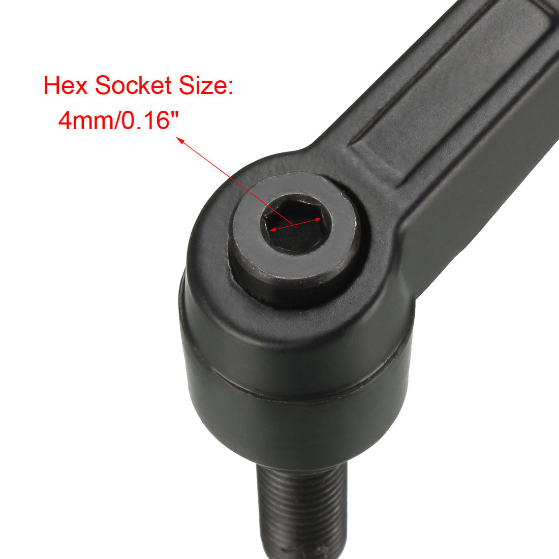 Uxcell Uxcell M6 x 16mmThread Push Button Ratchet Level Adjustable Handle Male Threaded Stud 2pcs