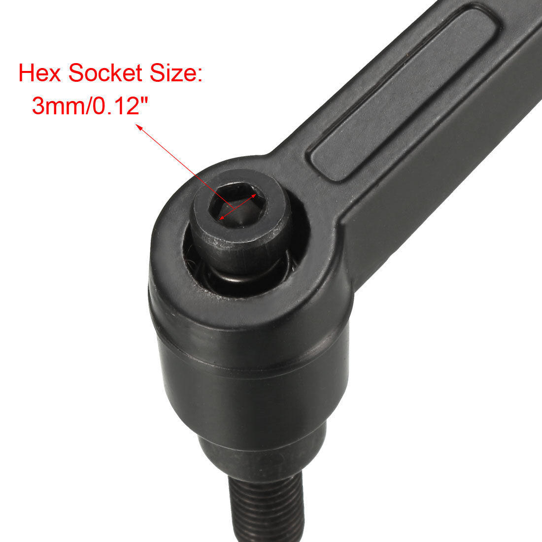 Uxcell Uxcell M6 x 16mmThread Push Button Ratchet Level Adjustable Handle Male Threaded Stud 2pcs