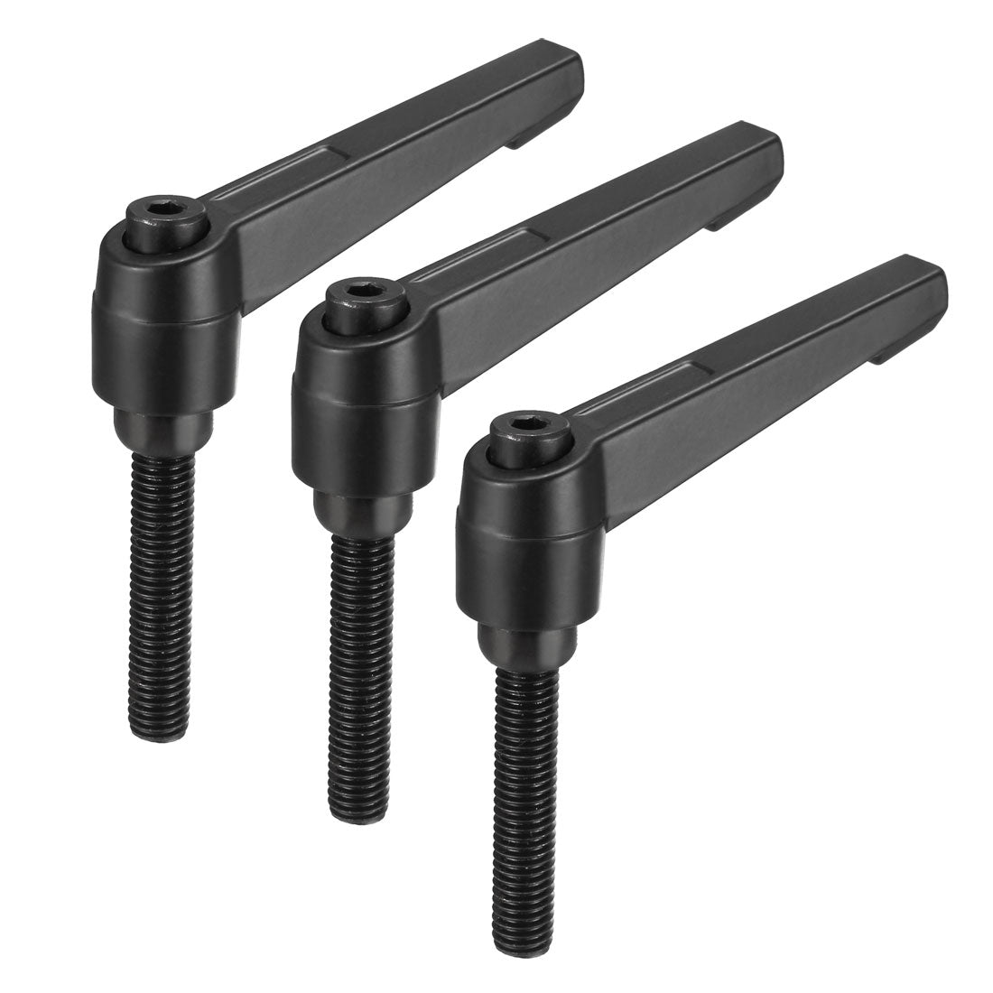 uxcell Uxcell Handles Adjustable Clamping Lever Thread Push Button Ratchet Male Thread Stud 3Pack