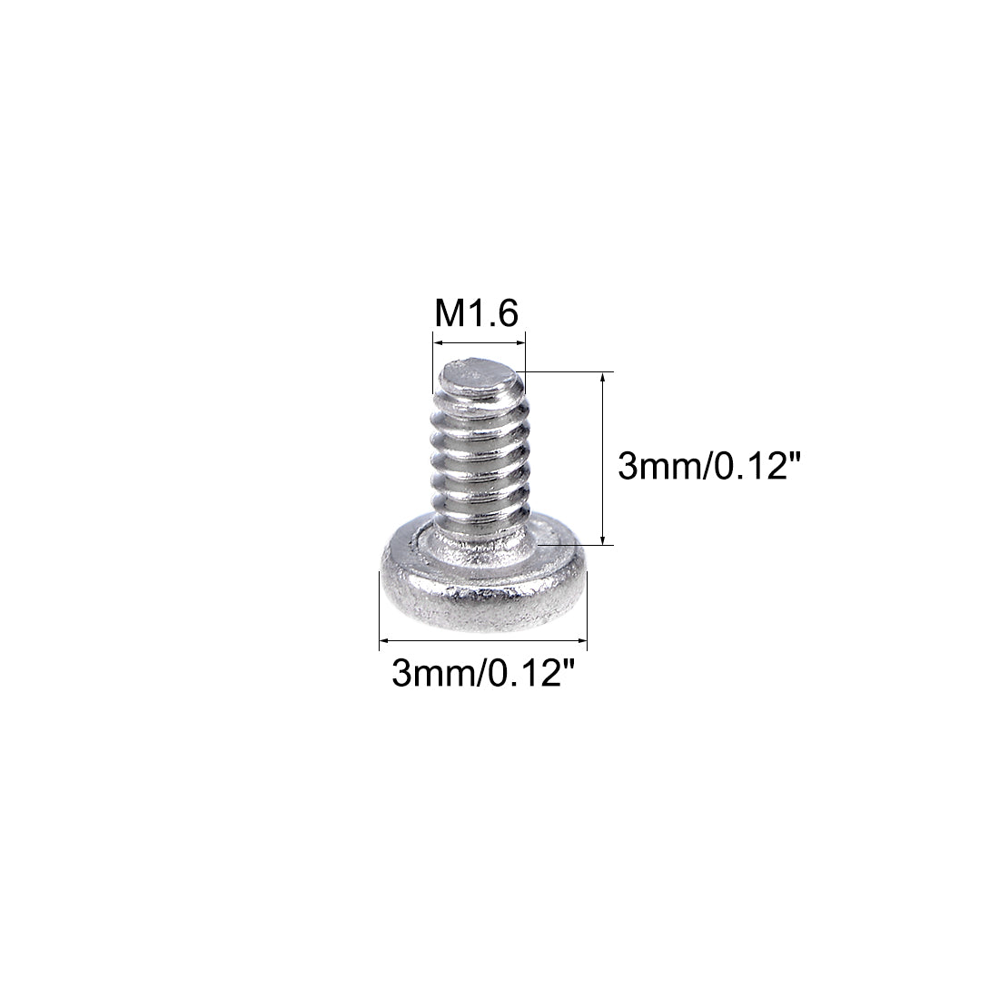 uxcell Uxcell Machine Screws Pan Phillips Cross Head Screw 304 Stainless Steel Fasteners Bolts 50pcs