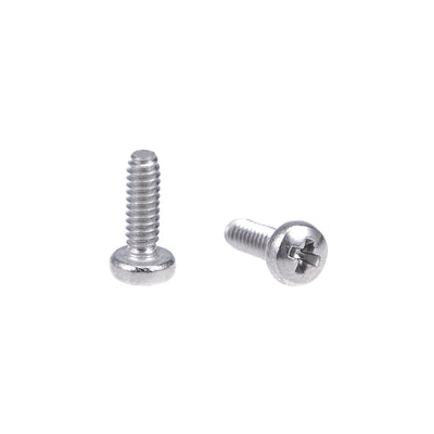 Harfington Uxcell Machine Screws Pan Phillips Cross Head Screw 304 Stainless Steel Fasteners Bolts 50pcs