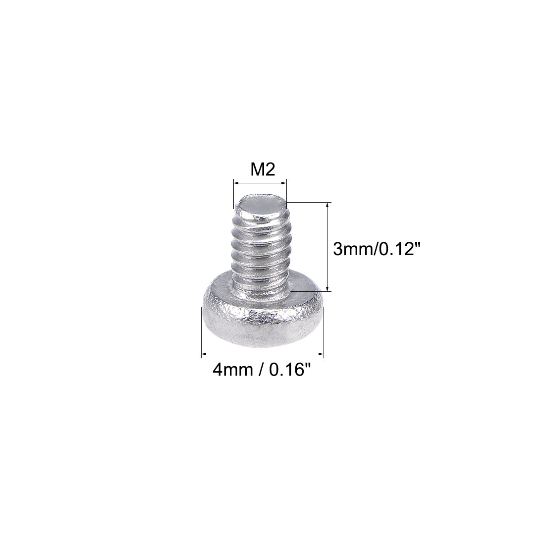 uxcell Uxcell Machine Screws Pan Phillips Cross Head Screw Stainless Steel Fasteners Bolts, 60Pcs