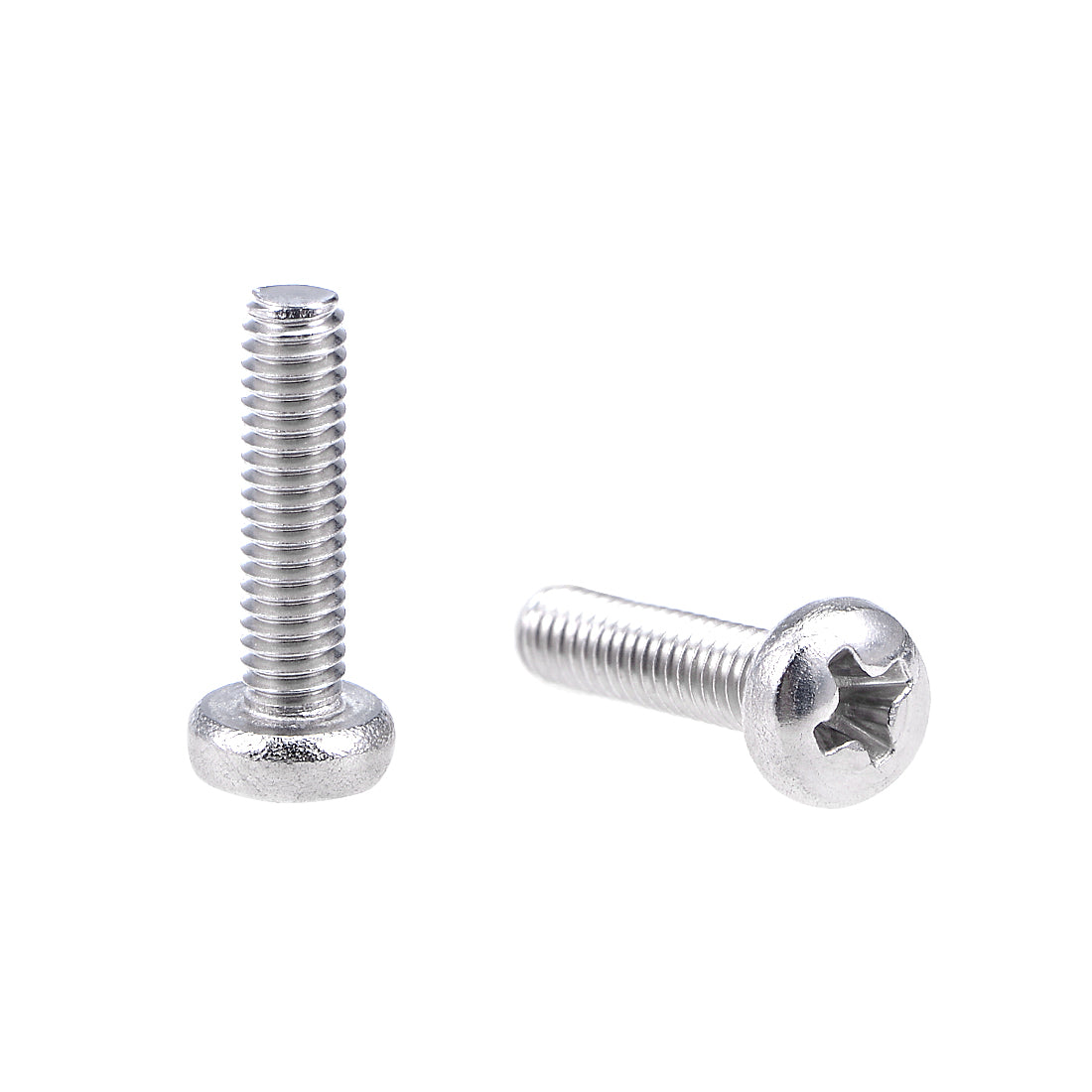 uxcell Uxcell Machine Screws Pan Phillips Head Screw Stainless Steel Fasteners Bolts, 100Pcs