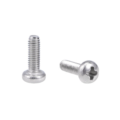 Harfington Uxcell Machine Screws Pan Phillips Head Screw Stainless Steel Fasteners Bolts, 100Pcs