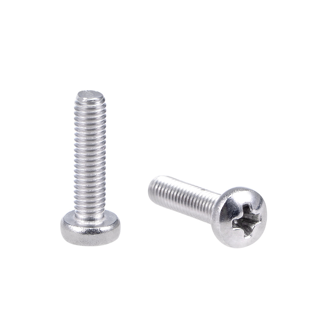 uxcell Uxcell Machine Screws Pan Phillips Head 304 Stainless Steel Fasteners Bolts 100Pcs