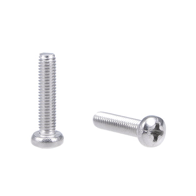 Harfington Uxcell Machine Screws Pan Phillips Head 304 Stainless Steel Fasteners Bolts 100Pcs