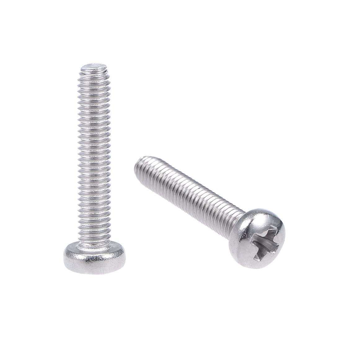 uxcell Uxcell Machine Screws Pan Phillips Head 304 Stainless Steel Fasteners Bolts 100Pcs