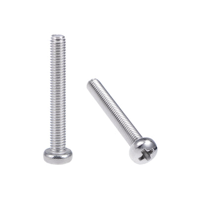 Harfington Uxcell Machine Screws Pan Phillips Head 304 Stainless Steel Fasteners Bolts 100Pcs