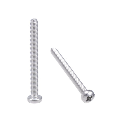 Harfington Uxcell Machine Screws Pan Phillips Head 304 Stainless Steel Fasteners Bolts 100Pcs