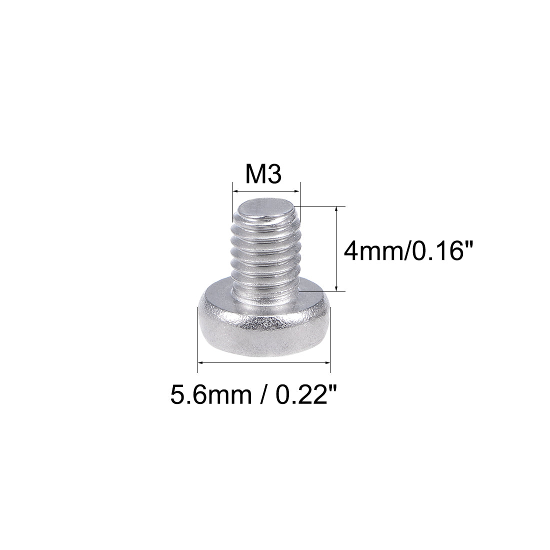 uxcell Uxcell Machine Screws Pan Phillips Head 304 Stainless Steel Fasteners Bolts 100Pcs