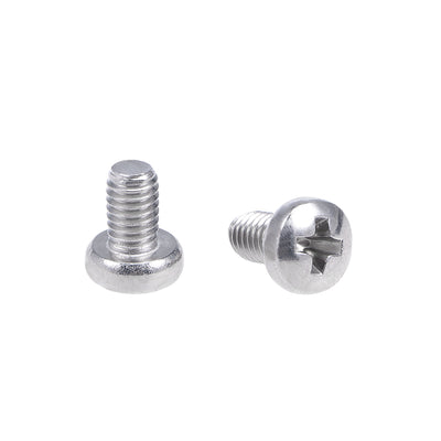 Harfington Uxcell Machine Screws Pan Phillips Head 304 Stainless Steel Fasteners Bolts 100Pcs