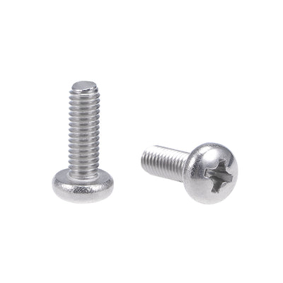 Harfington Uxcell Machine Screws Pan Phillips Cross Head Screw, Fasteners Bolts 30Pcs