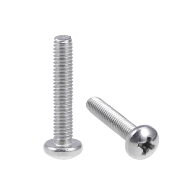 Harfington Uxcell Machine Screws Pan Phillips Cross Head Screw, Fasteners Bolts 30Pcs