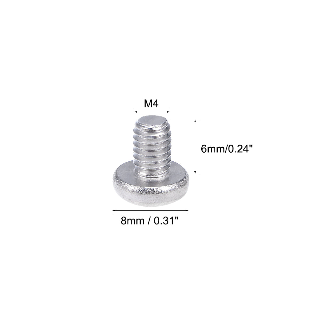 uxcell Uxcell Machine Screws Pan Phillips Cross Head Screw, Fasteners Bolts 30Pcs