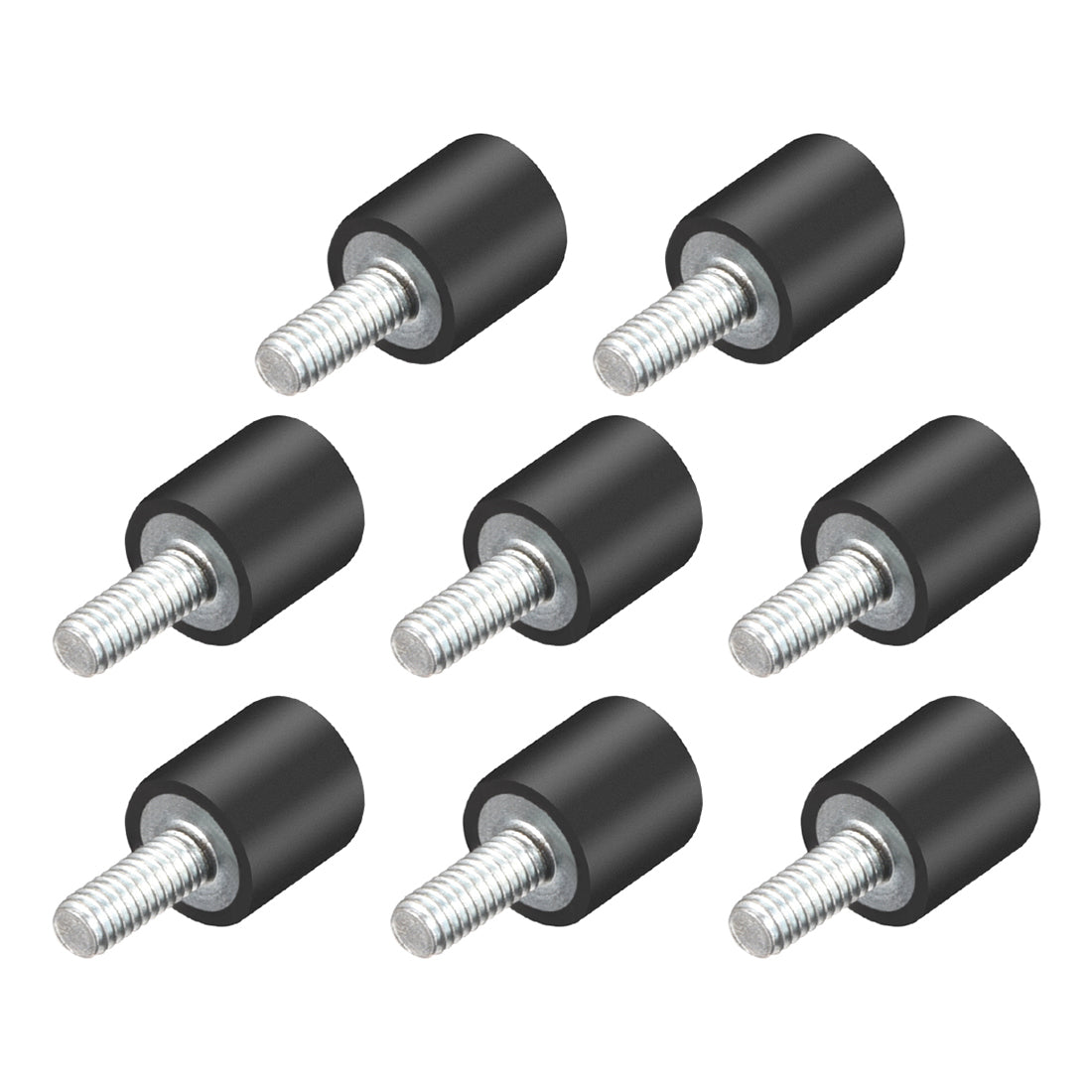 uxcell Uxcell Thread Rubber Mounts,Vibration Isolators,Cylindrical w Studs 8pcs