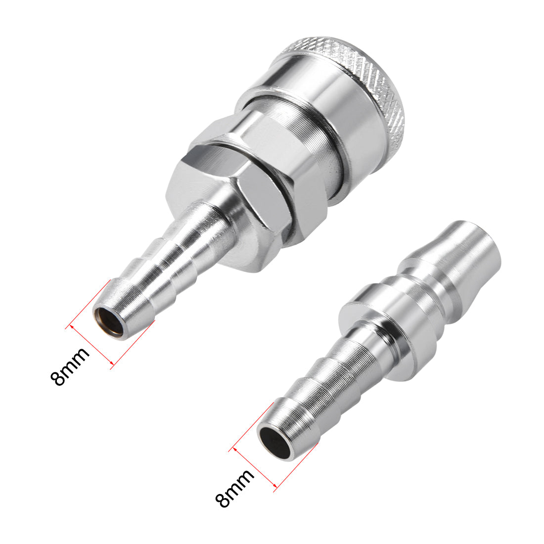 uxcell Uxcell Schnellkupplung Homebrew Stecker 8mm Widerhaken Schnelltrennung Set 4Set