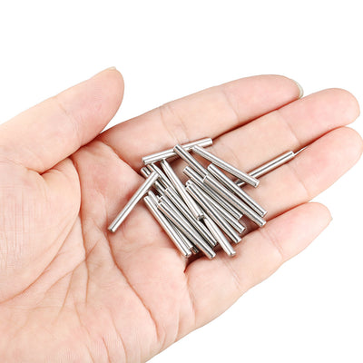 Harfington Uxcell 20Pcs  Dowel Pin 304 Stainless Steel Shelf Support Pin Fasten Elements Silver Tone