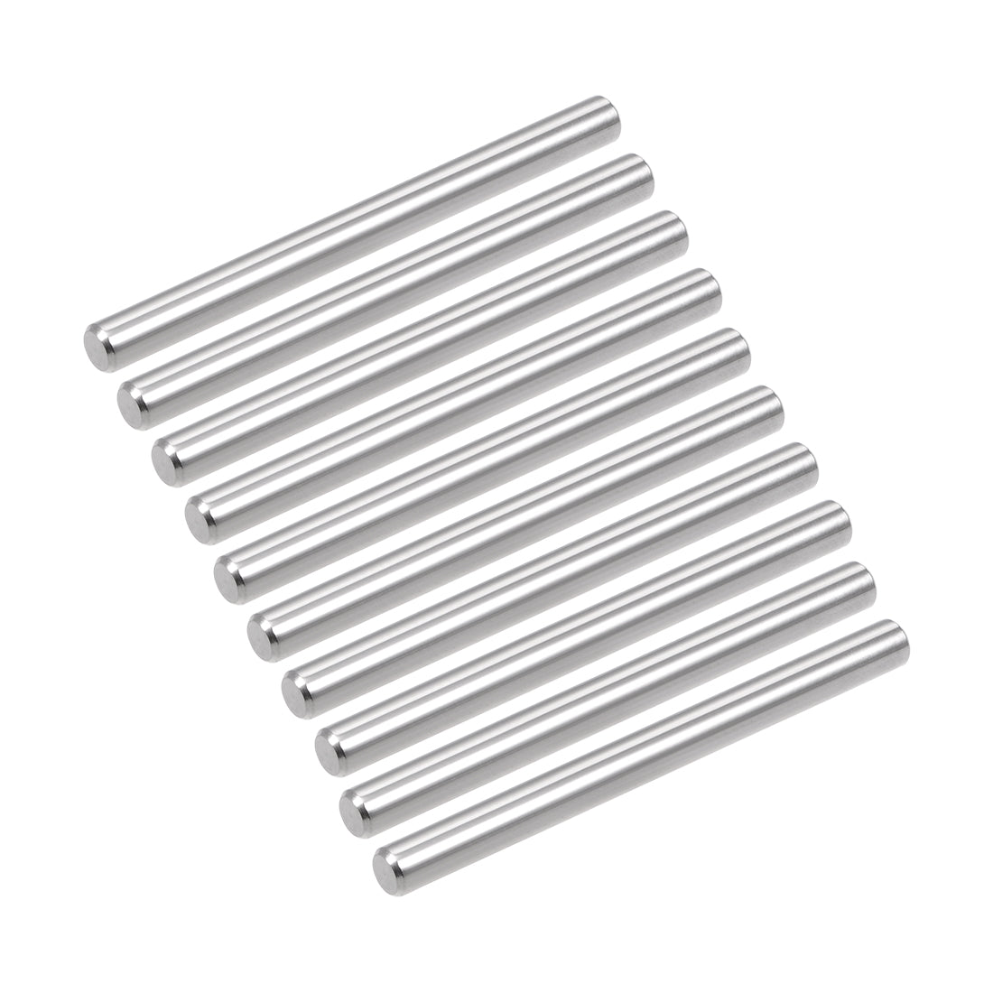 uxcell Uxcell 10Pcs 5mm x 60mm Dowel Pin 304 Stainless Steel Shelf Support Pin Fasten Elements Silver Tone