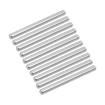 uxcell Uxcell 10Pcs 5mm x 60mm Dowel Pin 304 Stainless Steel Shelf Support Pin Fasten Elements Silver Tone