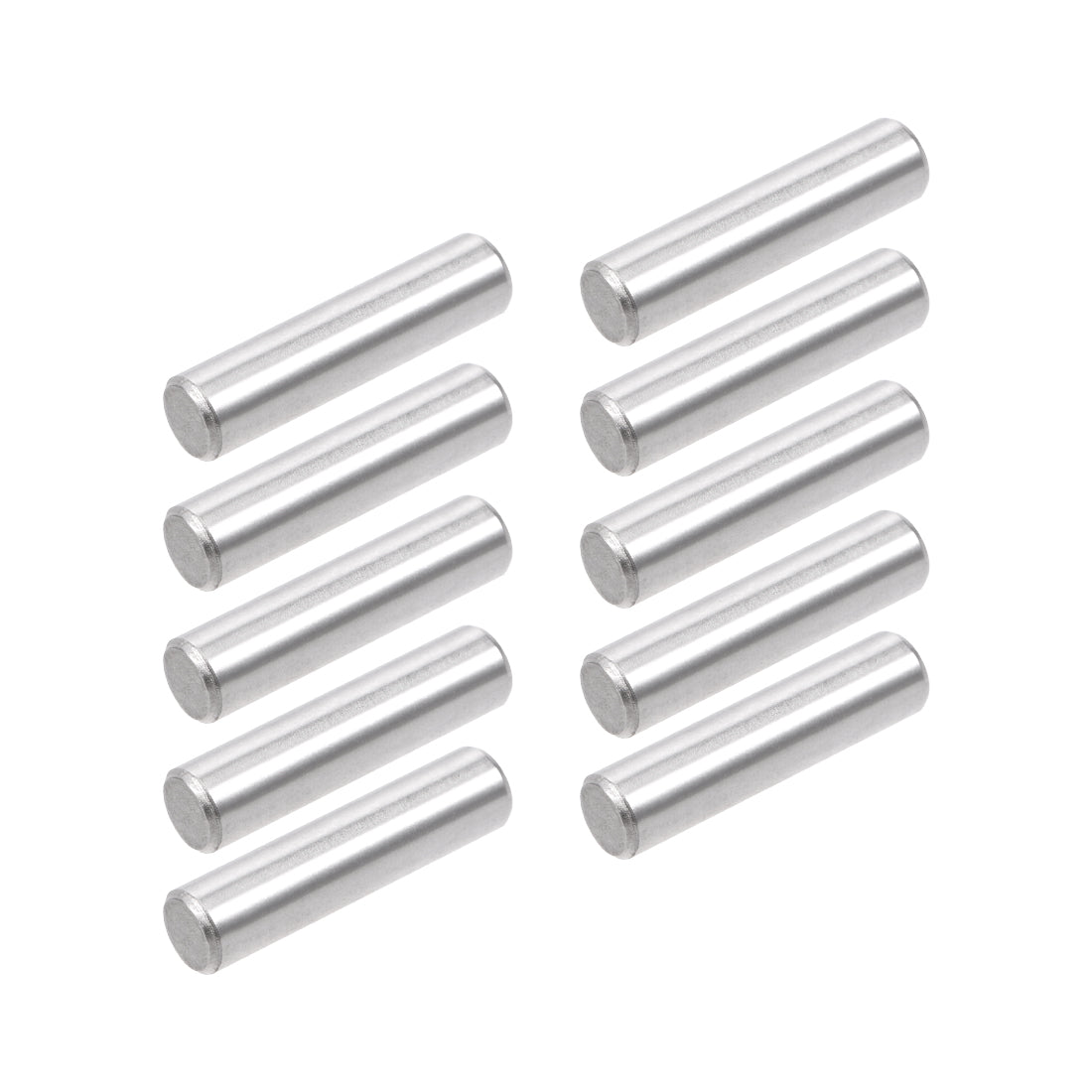 uxcell Uxcell 10Pcs 6mm x 25mm Dowel Pin 304 Stainless Steel Shelf Support Pin Fasten Elements Silver Tone