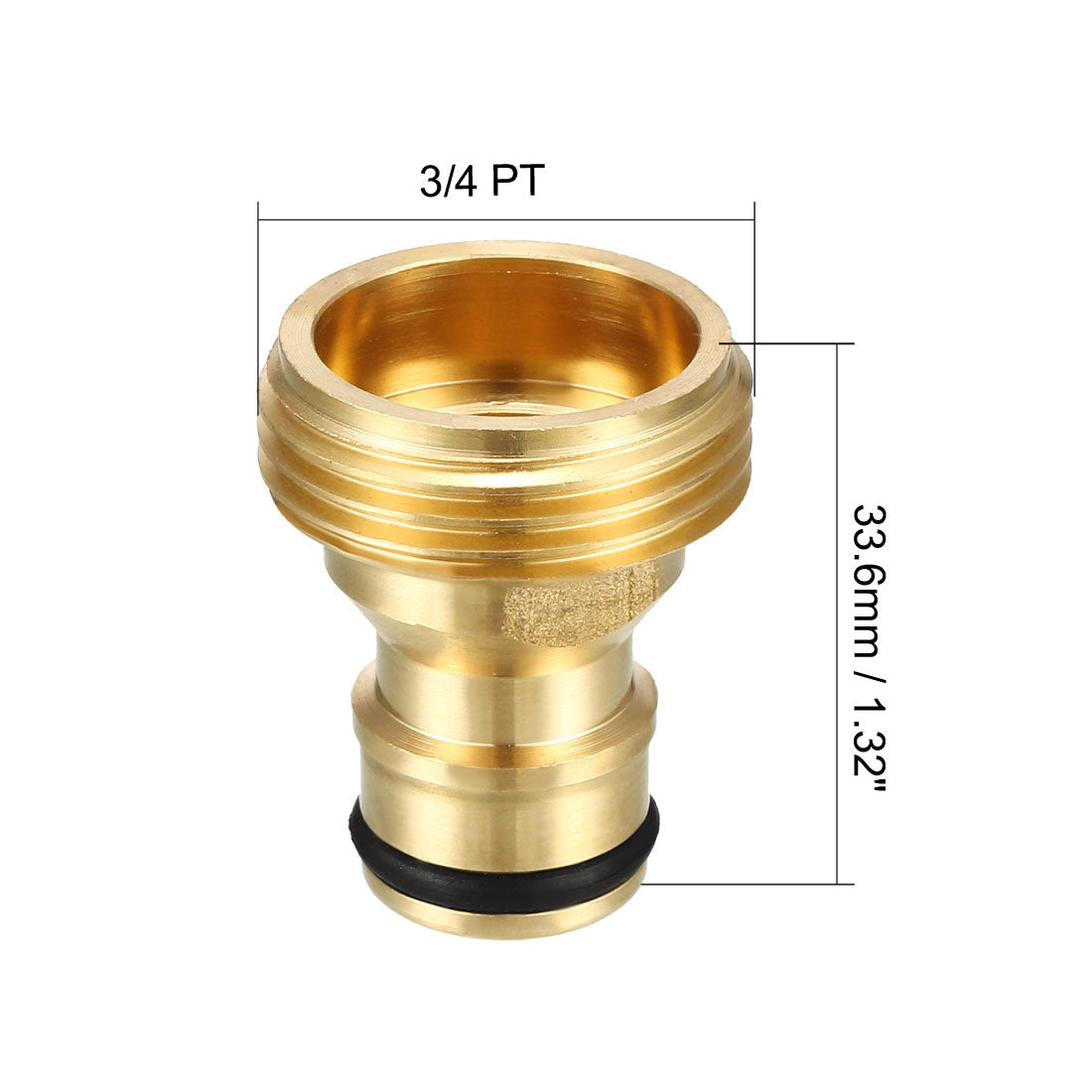 uxcell Uxcell Brass Garden Hose 3/4 PT Male Threaded  Connector,  Adapter