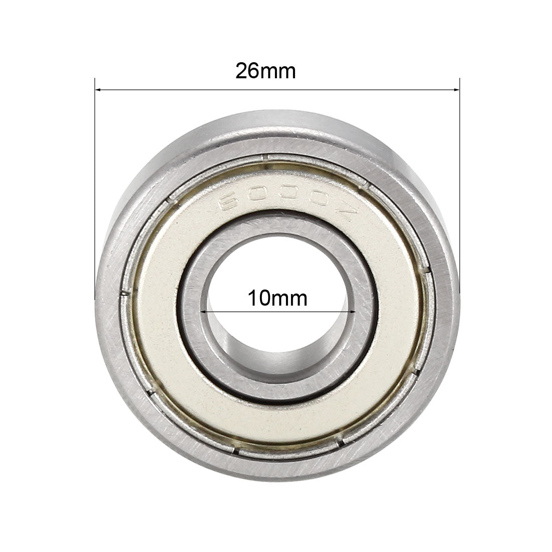 uxcell Uxcell Deep Groove Ball Bearing Metric Double Shielded Chrome Steel ABEC1 Z1