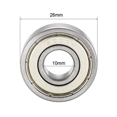 Harfington Uxcell Deep Groove Ball Bearing Metric Double Shielded Chrome Steel ABEC1 Z1