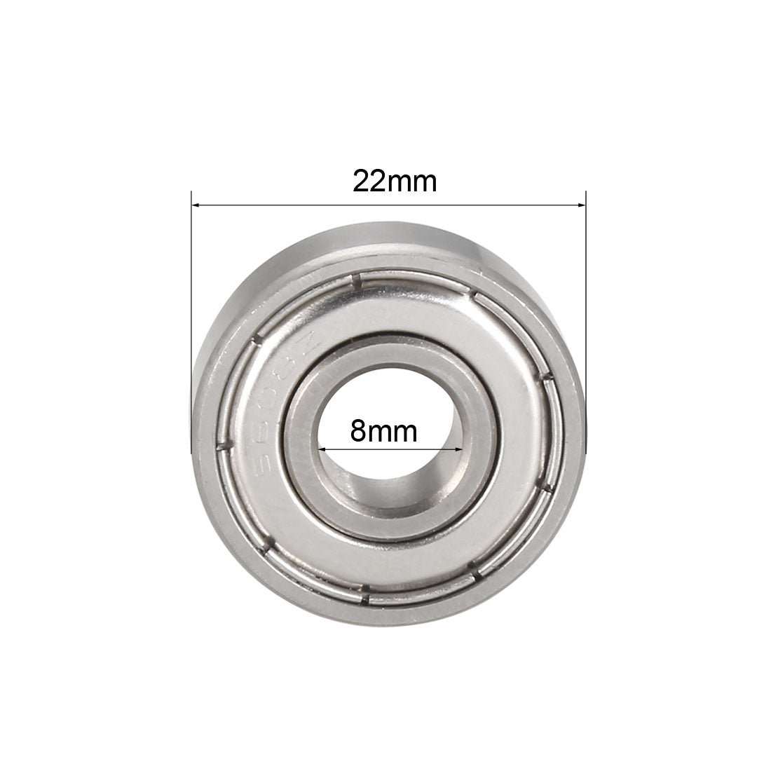 uxcell Uxcell S608ZZ Stainless Steel Ball Bearing 8x22x7mm Double Shielded 608Z Bearings