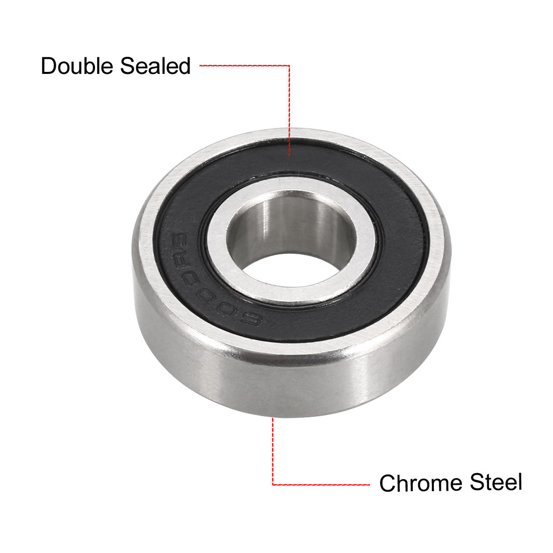 uxcell Uxcell Deep Groove Ball Bearing Double Sealed Chrome Steel P0 Z1 Metric Bearings