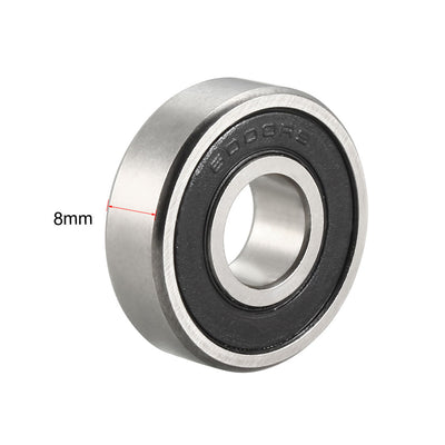 Harfington Uxcell Deep Groove Ball Bearing Double Sealed Chrome Steel P0 Z1 Metric Bearings