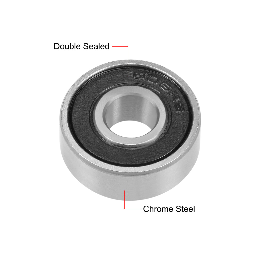 uxcell Uxcell Deep Groove Ball Bearings Metric Double Sealed Chrome Steel Rollers