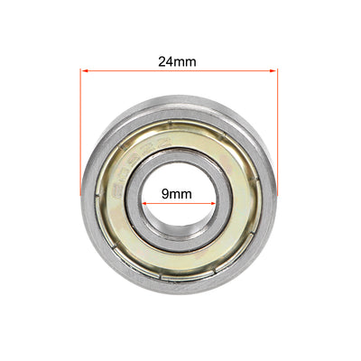 Harfington Uxcell Deep Groove Ball Bearings Double Shielded Chrome Steel Bearing