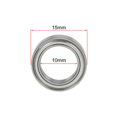 Harfington Uxcell Deep Groove Ball Bearings Thin Section Double Shield Chrome Steel