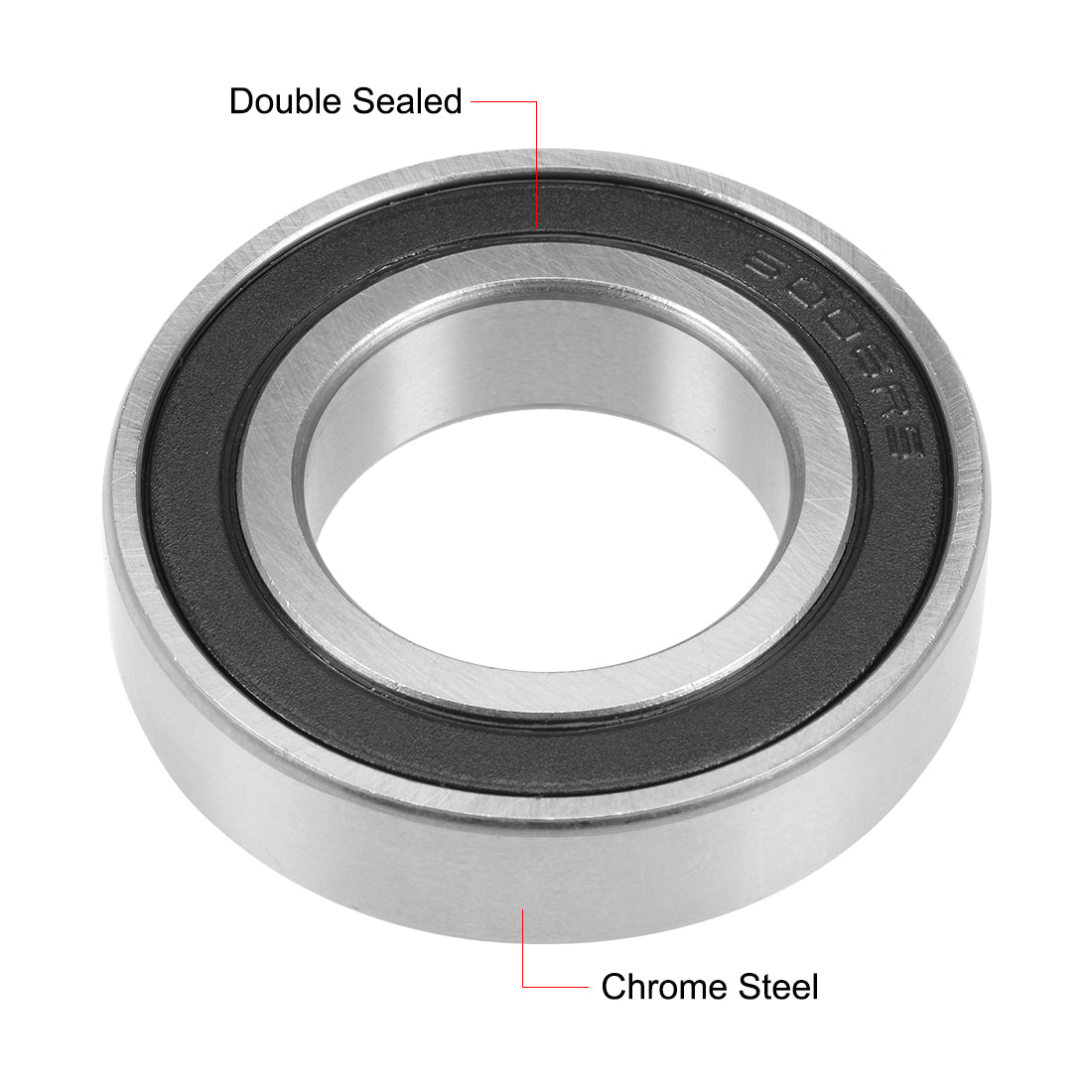 uxcell Uxcell Deep Groove Ball Bearing Double Sealed Chrome Steel Bearings