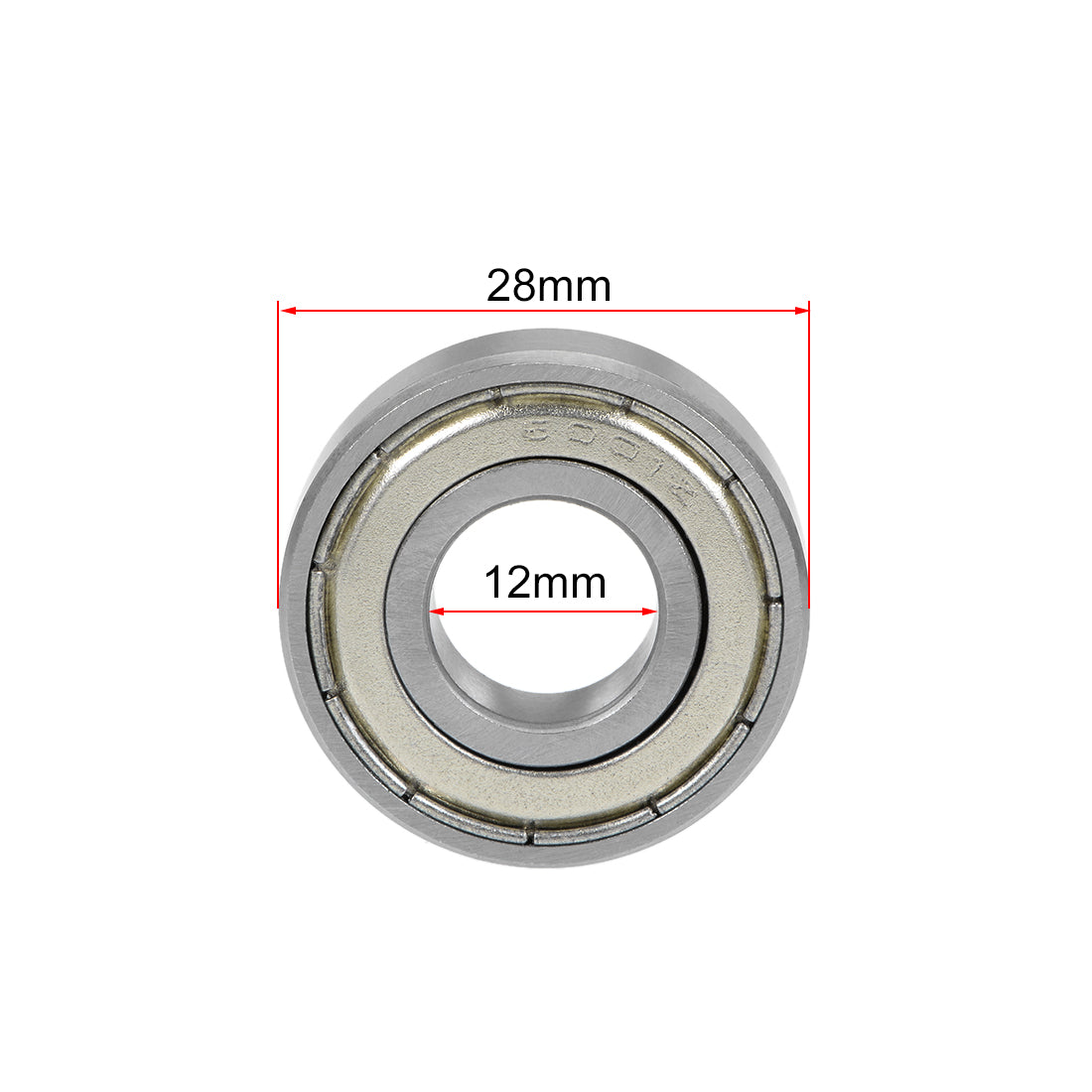 uxcell Uxcell Deep Groove Ball Bearing Metric Double Shield Chrome Steel ABEC1 Z1