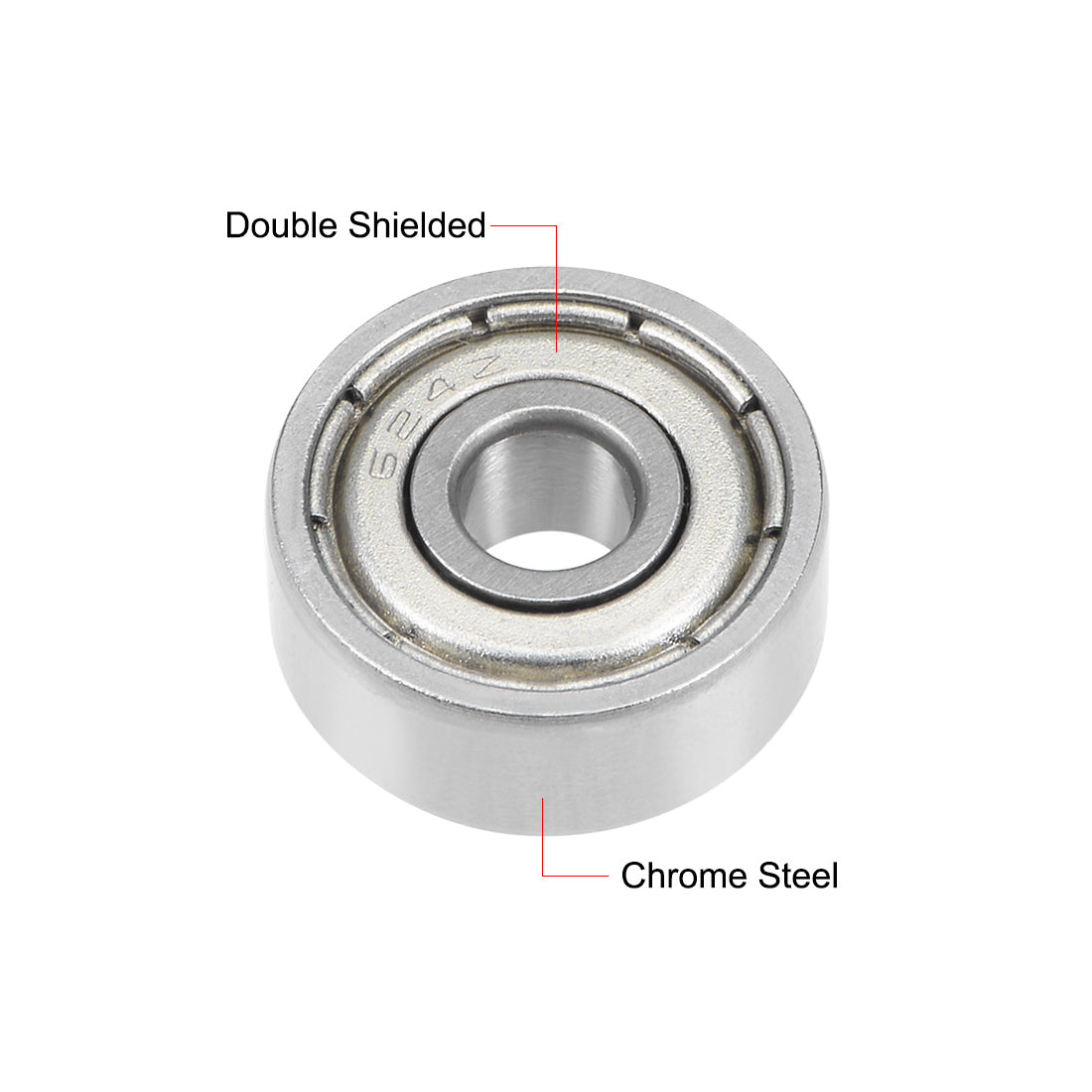 uxcell Uxcell Deep Groove Ball Bearings Metric Double Shielded Chrome Steel ABEC1 Z1 Level