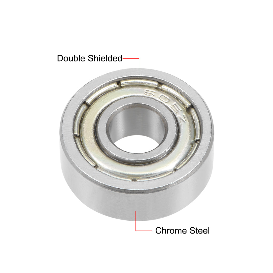 uxcell Uxcell Deep Groove Ball Bearing Metric Double Shielded Chrome Steel ABEC1 Z1 Level